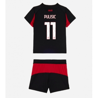 Billige Fotballdrakt AC Milan Christian Pulisic #11 Replika Hjemmedraktsett Barn 2025-26 Kortermet (med bukser)